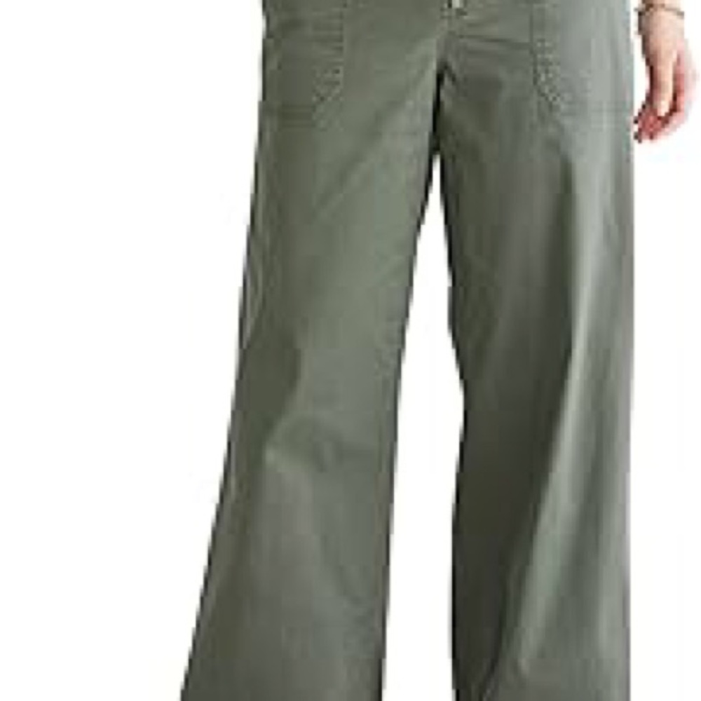 Wide Leg Olive Green Pants
